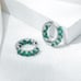925 Silver Womens 2ct Green Emerald Gemstone Huggie Hoop Earrings Small Hoops
