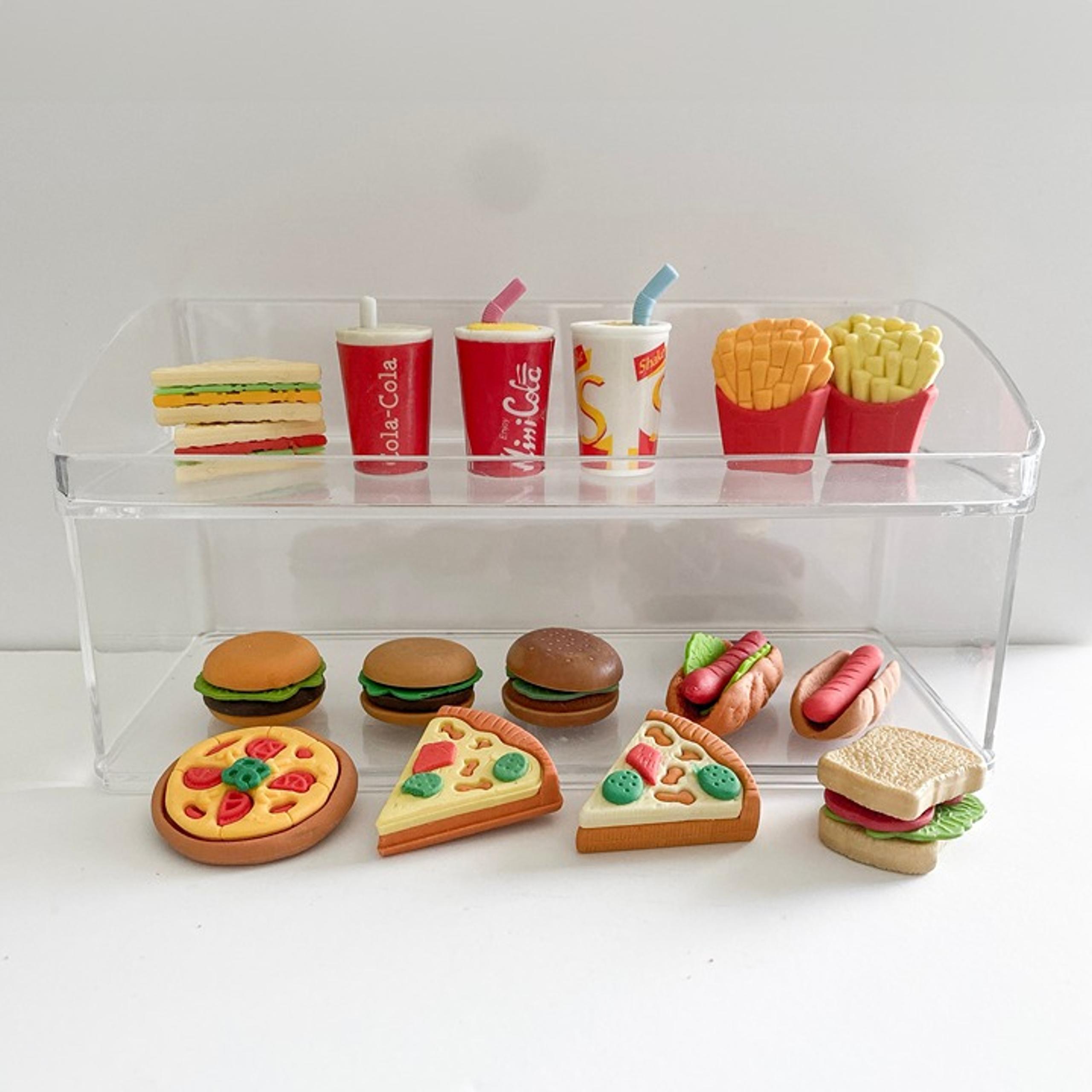Lot of Mini Fast Food Themed Erasers | Iwako & Similar Styles
