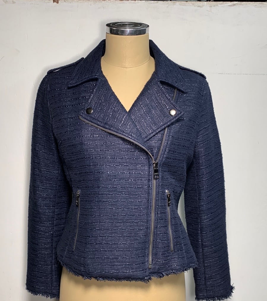 Banana Republic Tweed Moto Jacket