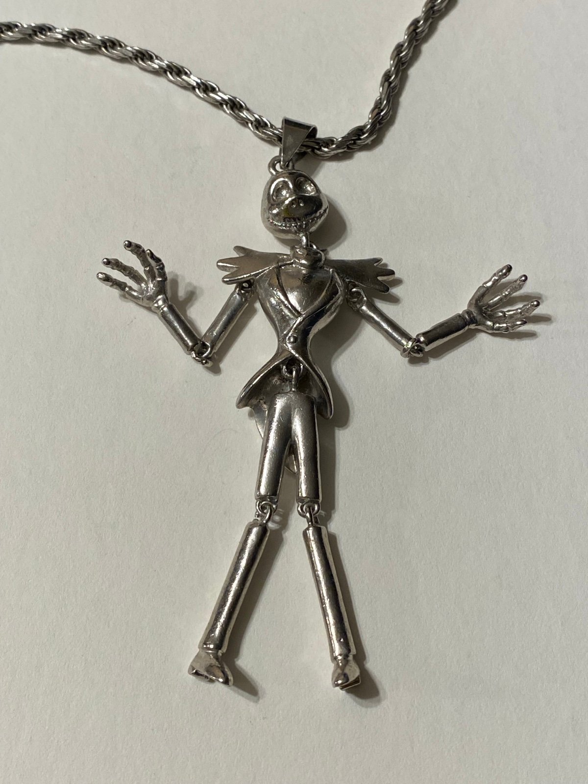 Jack Skeleton Custom Made Sterling Silver Charm