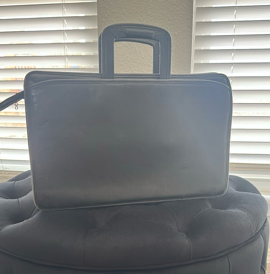 Jack George vintage Men's Black Leather Briefcase