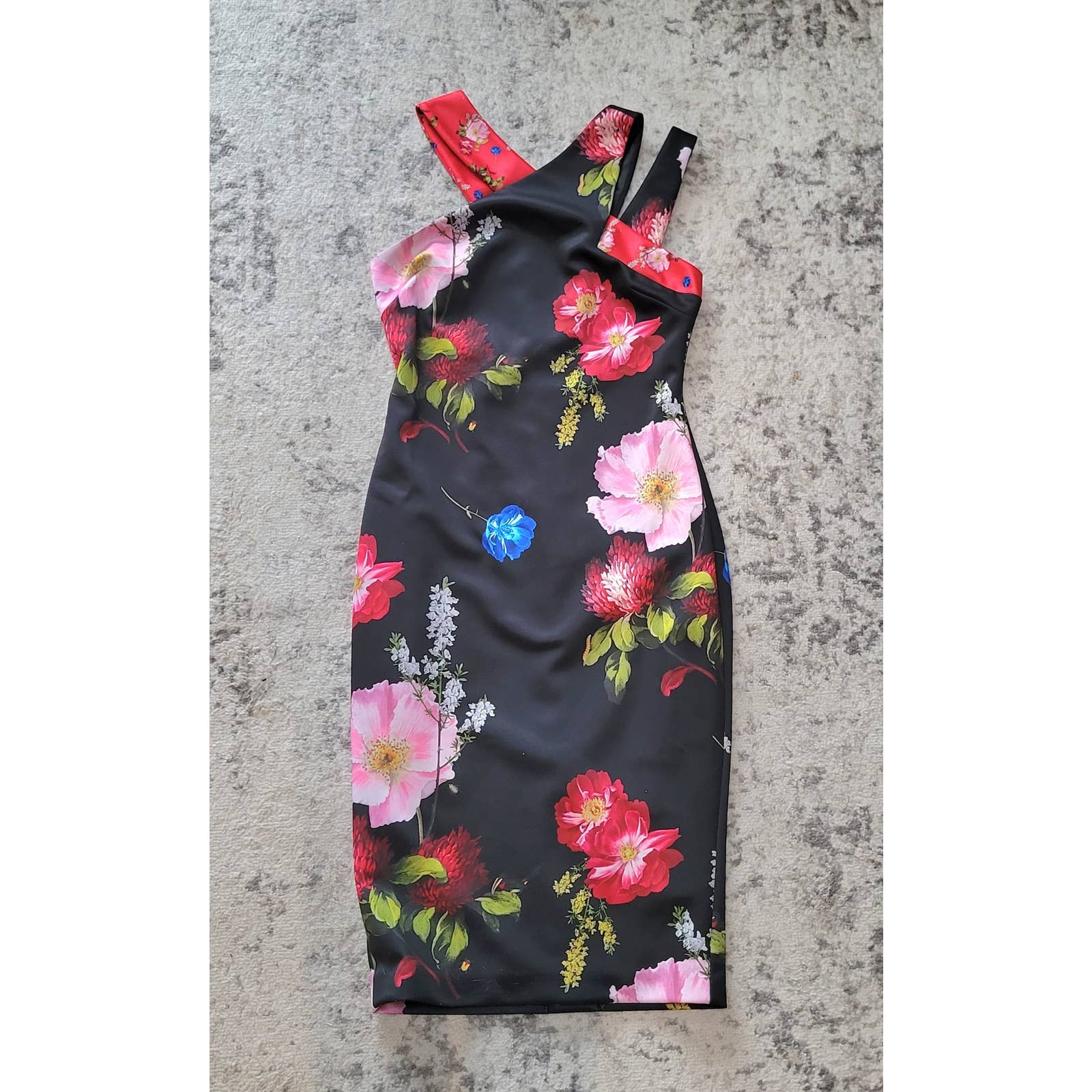 Ted Baker London floral multi strap Polayo sheath dress