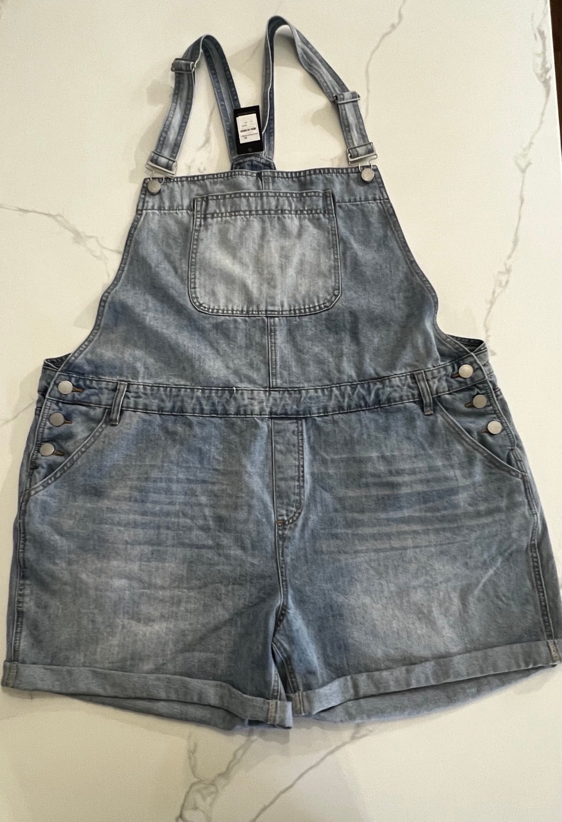 Nwt City Chic size 24 short denim overalls