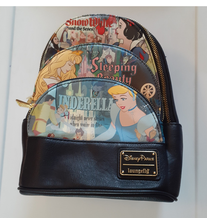 Disney Loungefly Snow White, Sleeping Beauty, and Cinderella Backpack