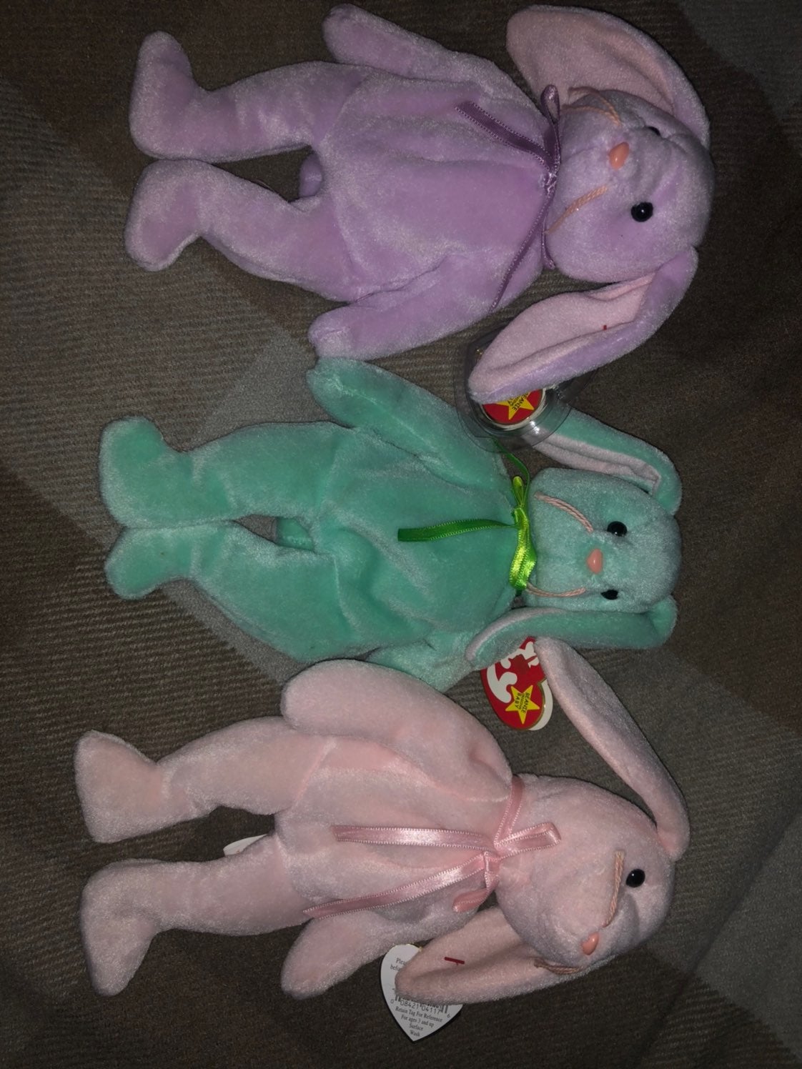TY Beanie Baby 3 bunnies