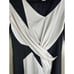 Helmut Lang Black Light Grey/ Black Half Sleeves Fitted Criss-Cross Dress Size 2