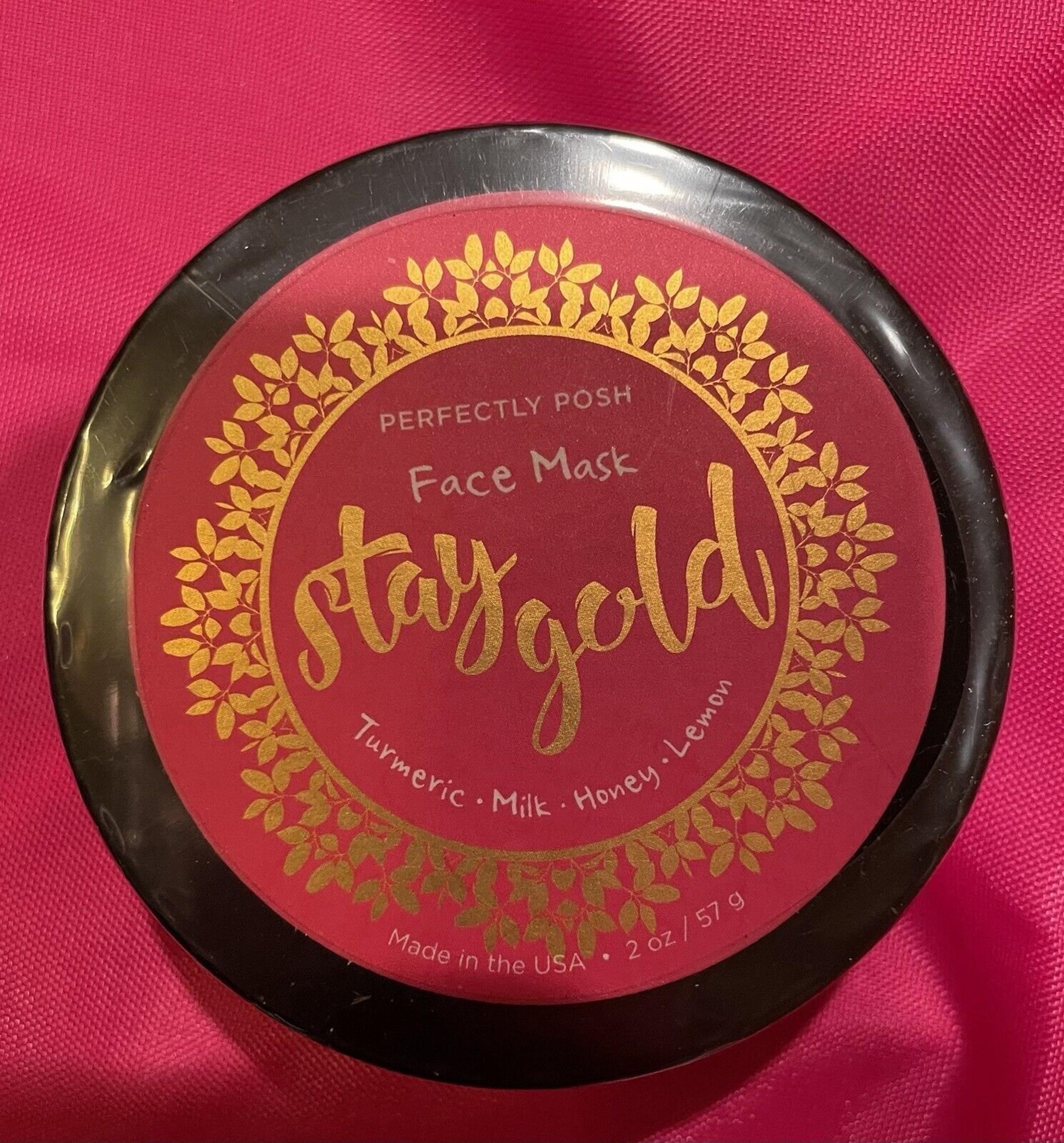 Original Perfectly Posh Stay Gold Moisturizing Face Mask Turmeric Milk Honey