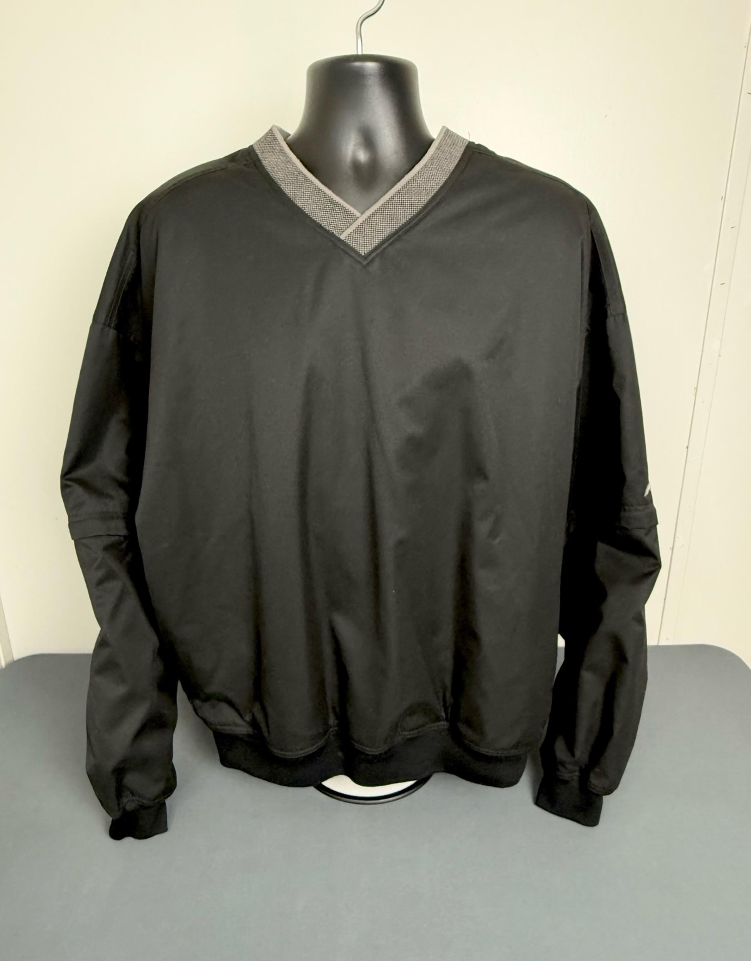 VTG Sun Mountain Golf Windbreaker Jacket Men Size XL Black Performance Outerwear