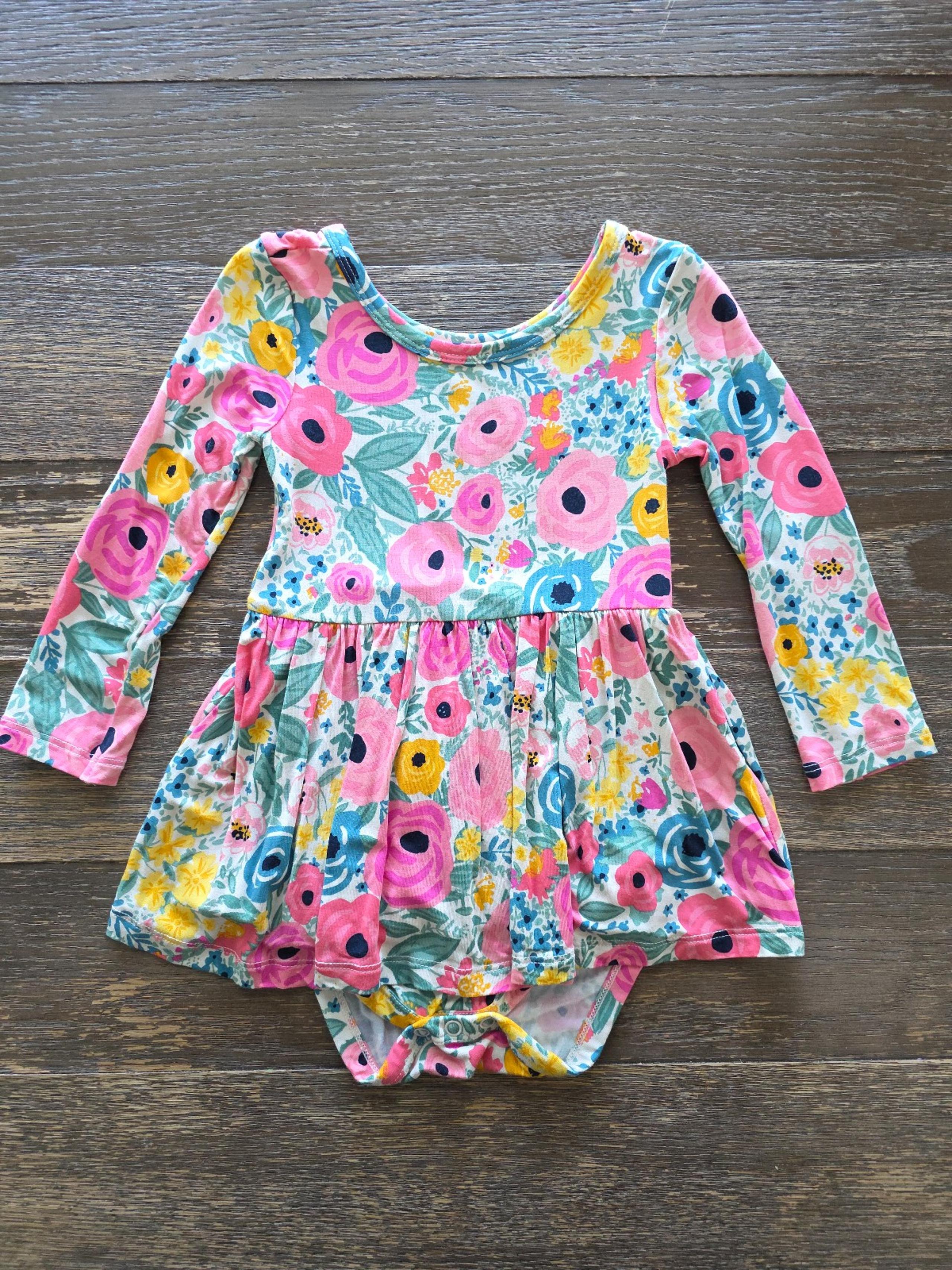 Little Sleepies Secret Garden Bodysuit Dress