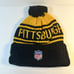 Pittsburgh Steelers AFC NFL Knit Beanie Hat With Pom Black & Yellow New Era