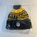 Pittsburgh Steelers AFC NFL Knit Beanie Hat With Pom Black & Yellow New Era