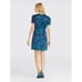 Draper James teal and blue Cutout Floral Aline short sleeve Dress Size 2 new!!