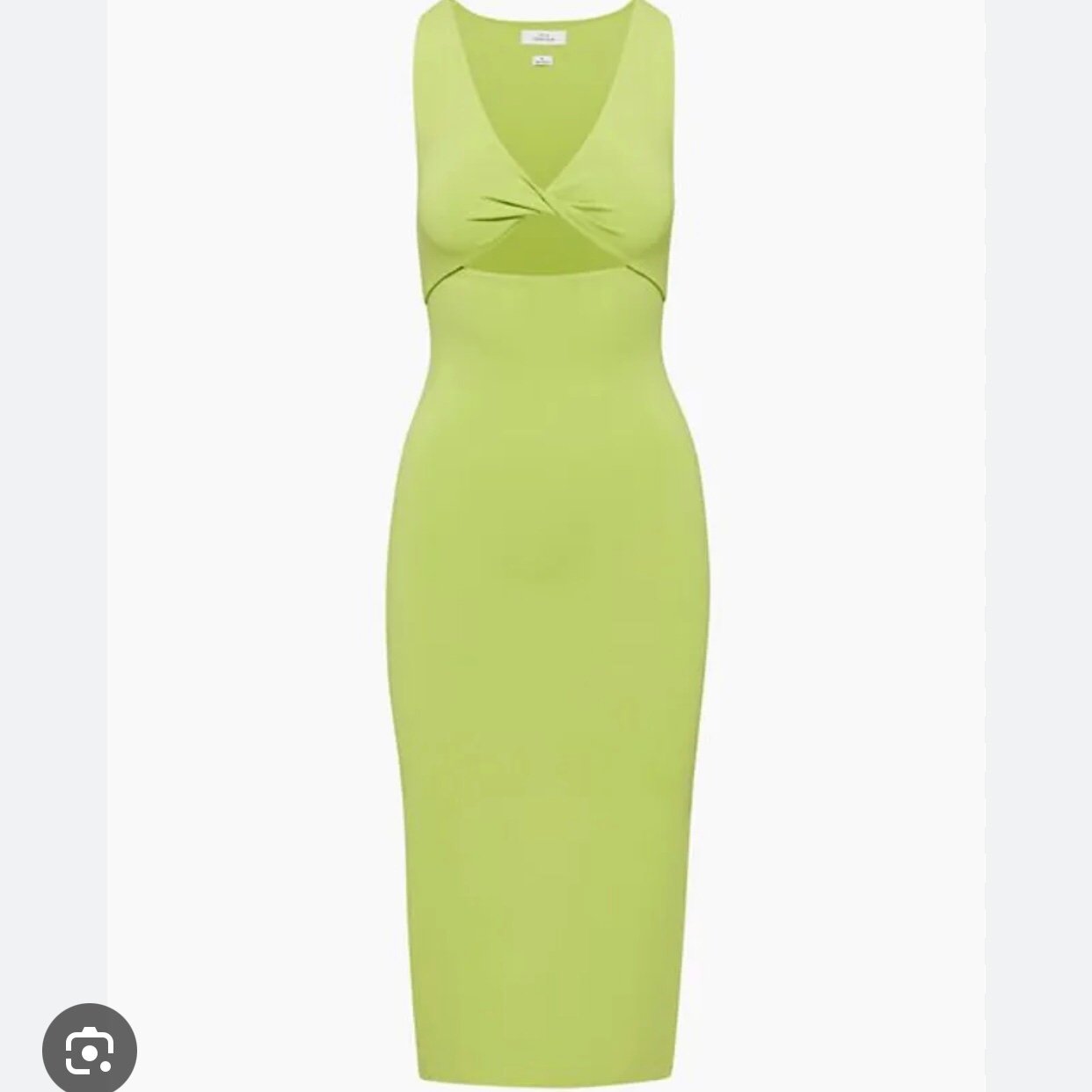 NEW aritzia Babaton contour Green Sleeveless midi Dress twist cutout small