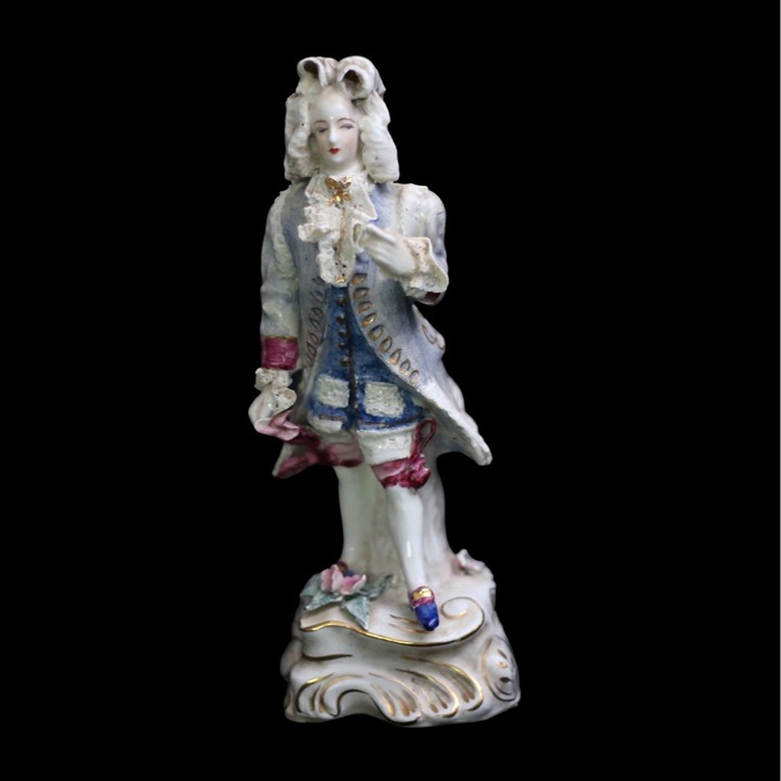 1940s Corday French Rococo Man Porcelain Figure Vintage Rare 11 Cordey