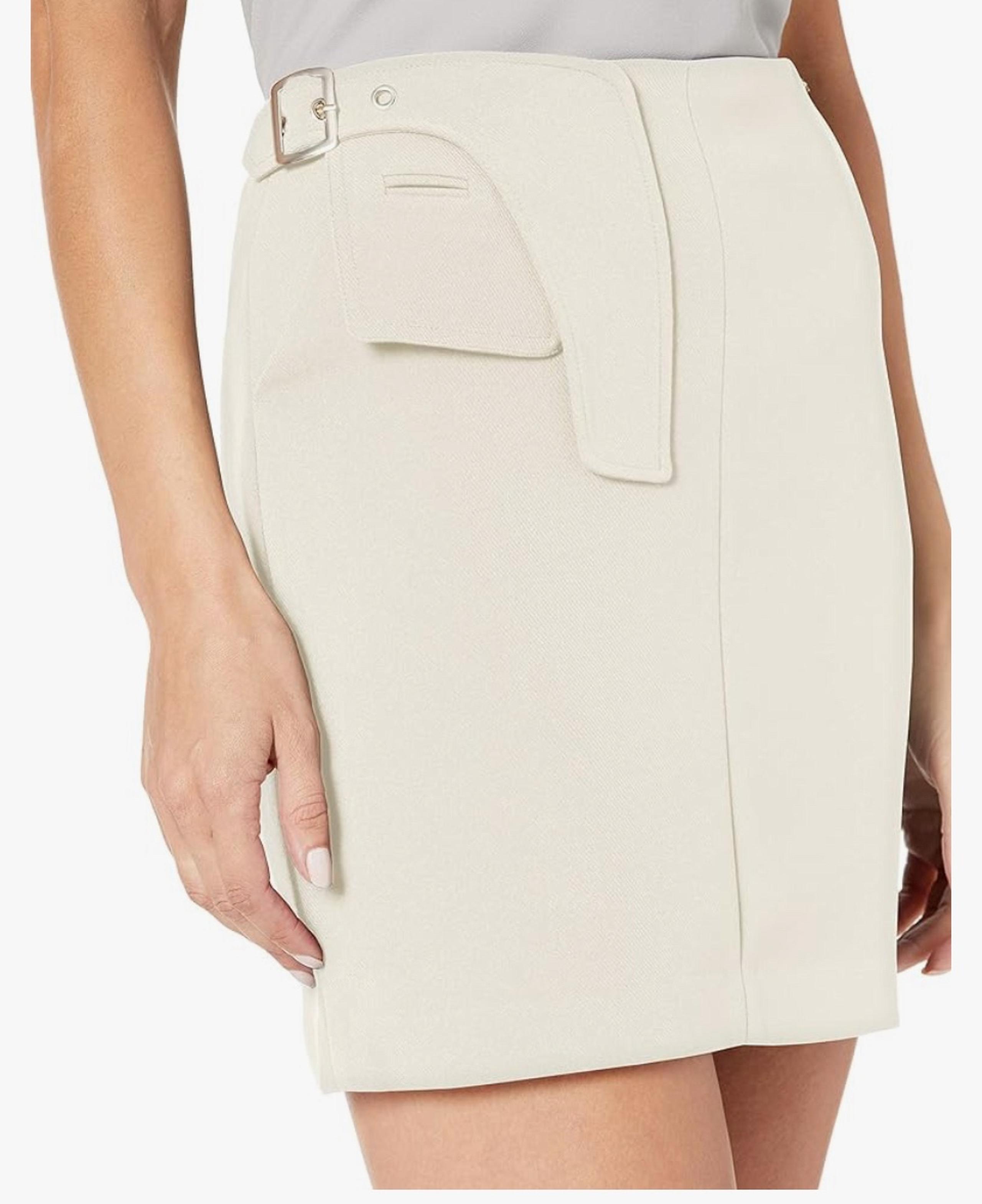 Armani exchange cream, mini skirt, size 4 retails US$120