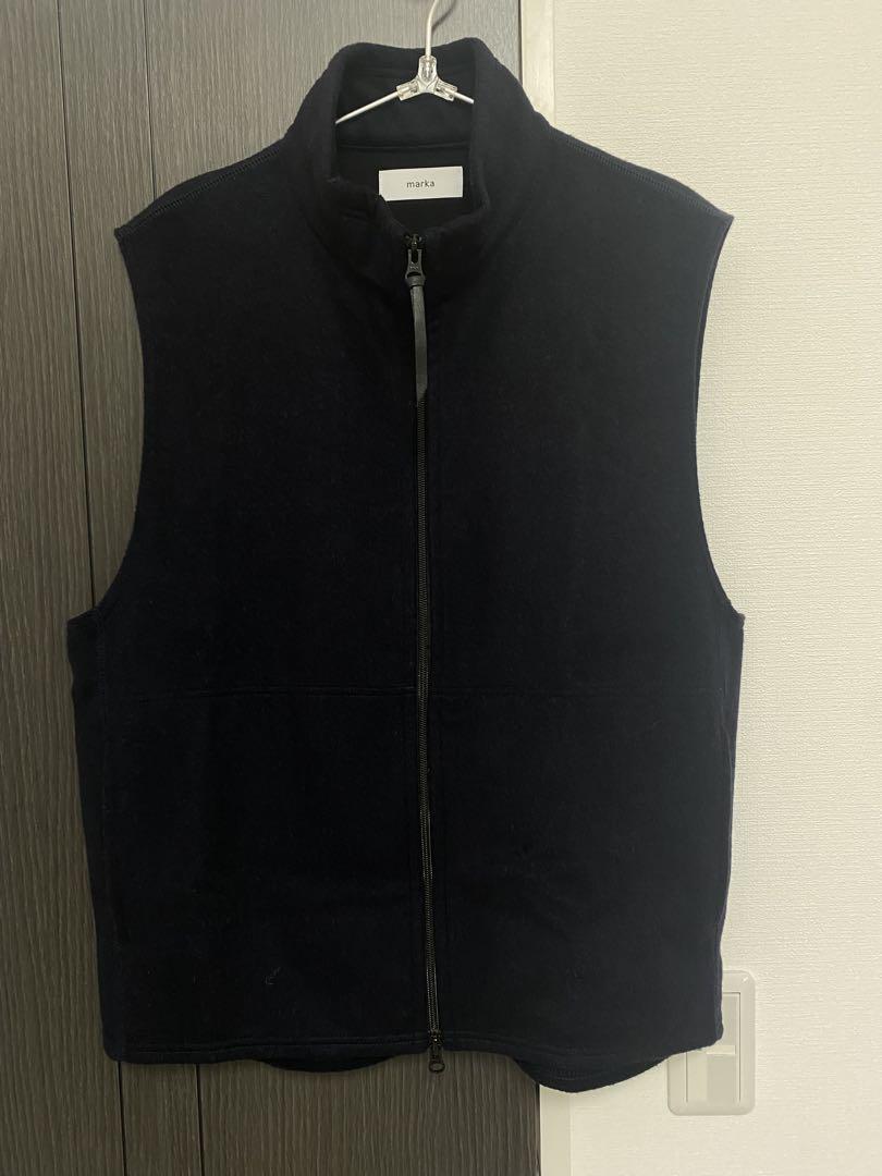 2025最新のスタイル Silk Wool marka Beaver Navy Dark Vest, Zip-Up / トップス