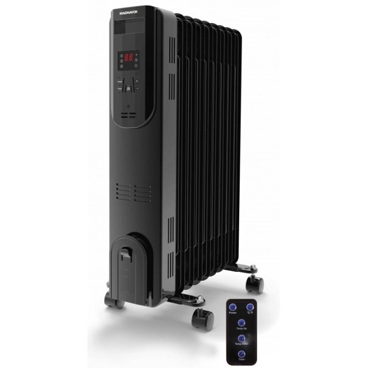 1500W Electric Magnavox Digital Oil Filled Radiator Space Heater W/ Remote