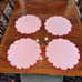 NEW HMA Decor Peony Pink Linen Placemats- Set of 4