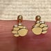 Solid Gold 14 Karat Yellow Paw Print 7mm Earring