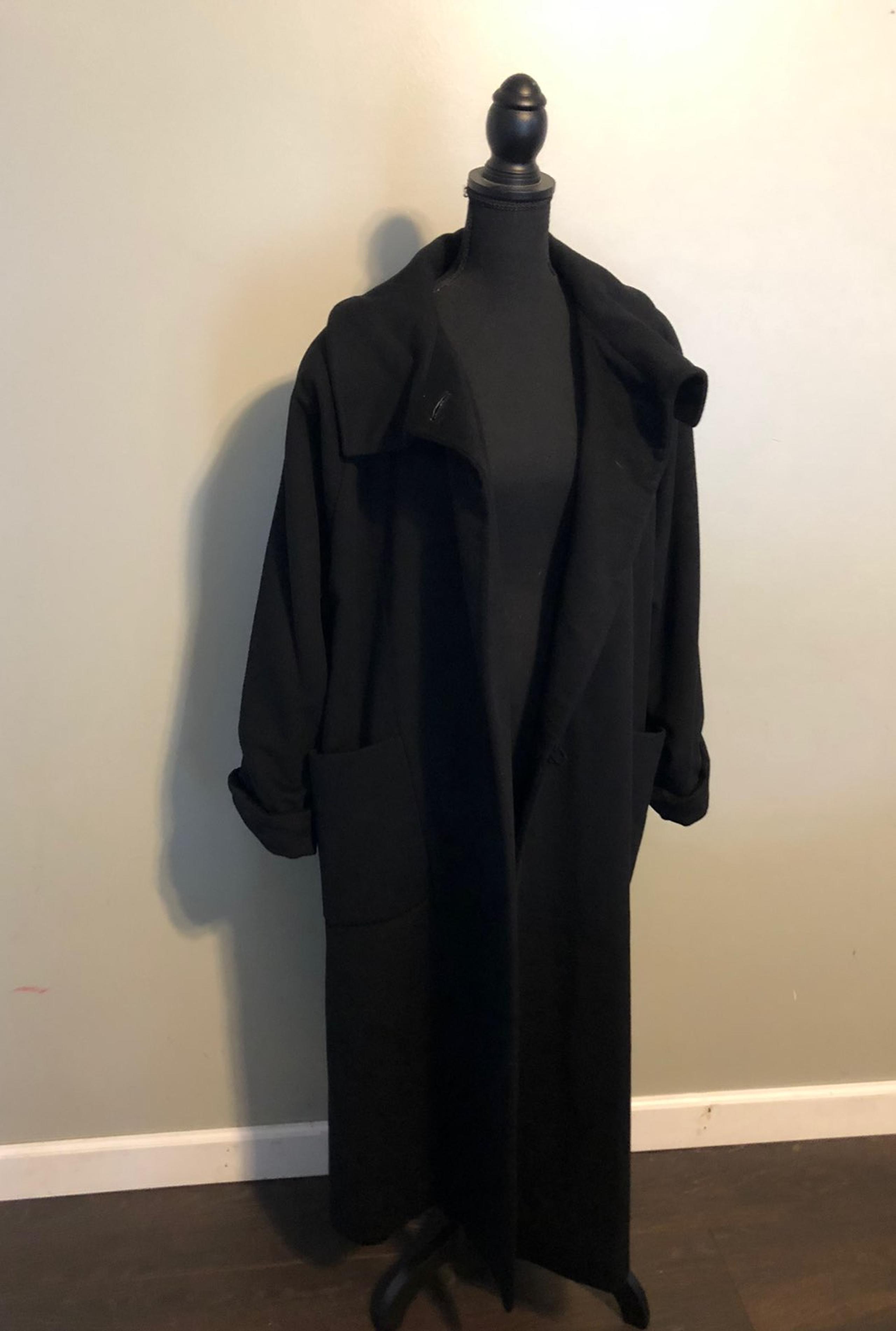 1950s Christian Dior black trench coat