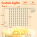 Twinkle Star 300 LED Curtain String Lights, 8 Modes Fairy Hanging Lights.