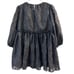 Mable Black Puff Sleeve Whimsical Goth Peplum Tunic Top Size S Withcy Wednesday