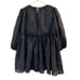 Mable Black Puff Sleeve Whimsical Goth Peplum Tunic Top Size S Withcy Wednesday
