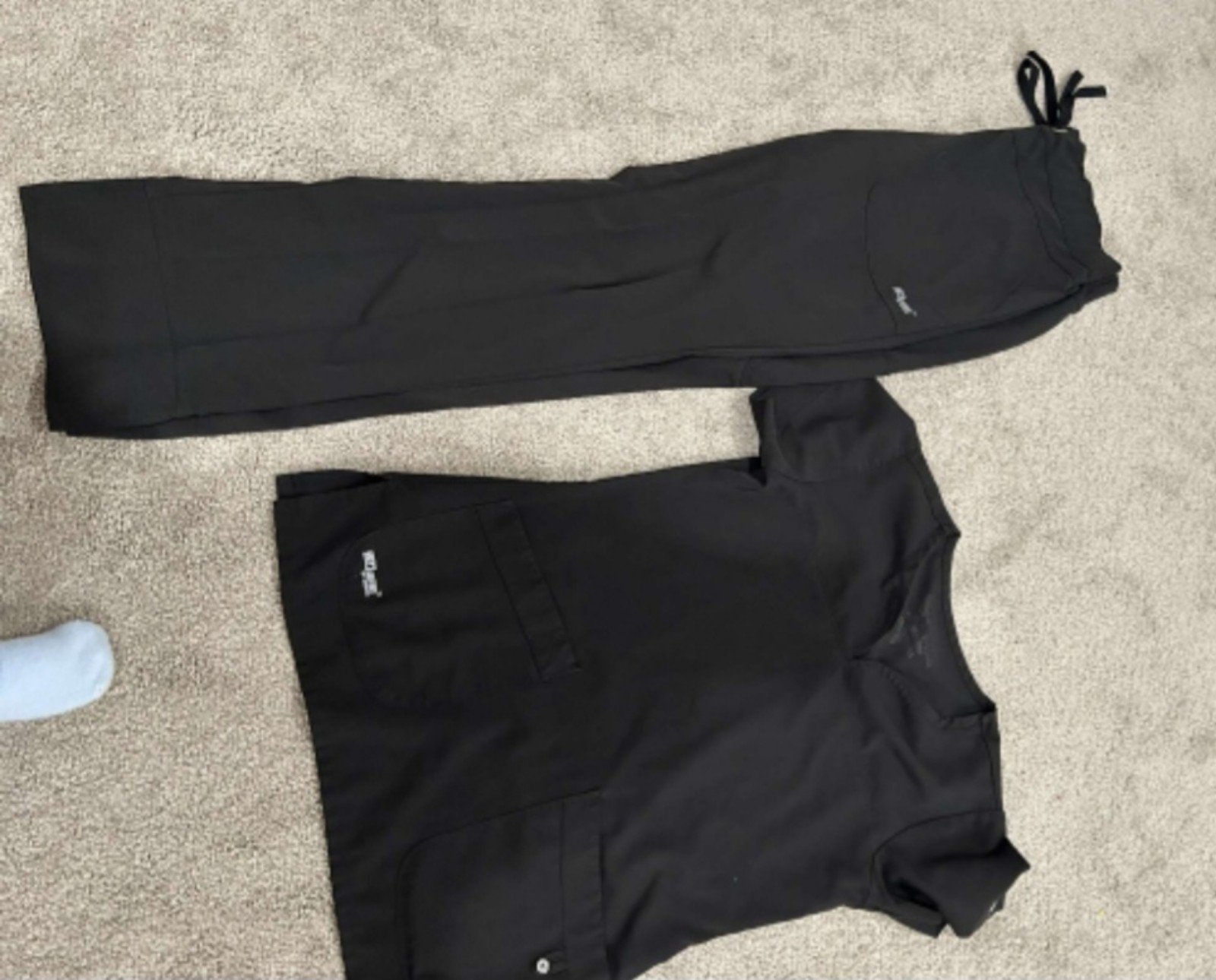 NWOT GA Black Scrub Set