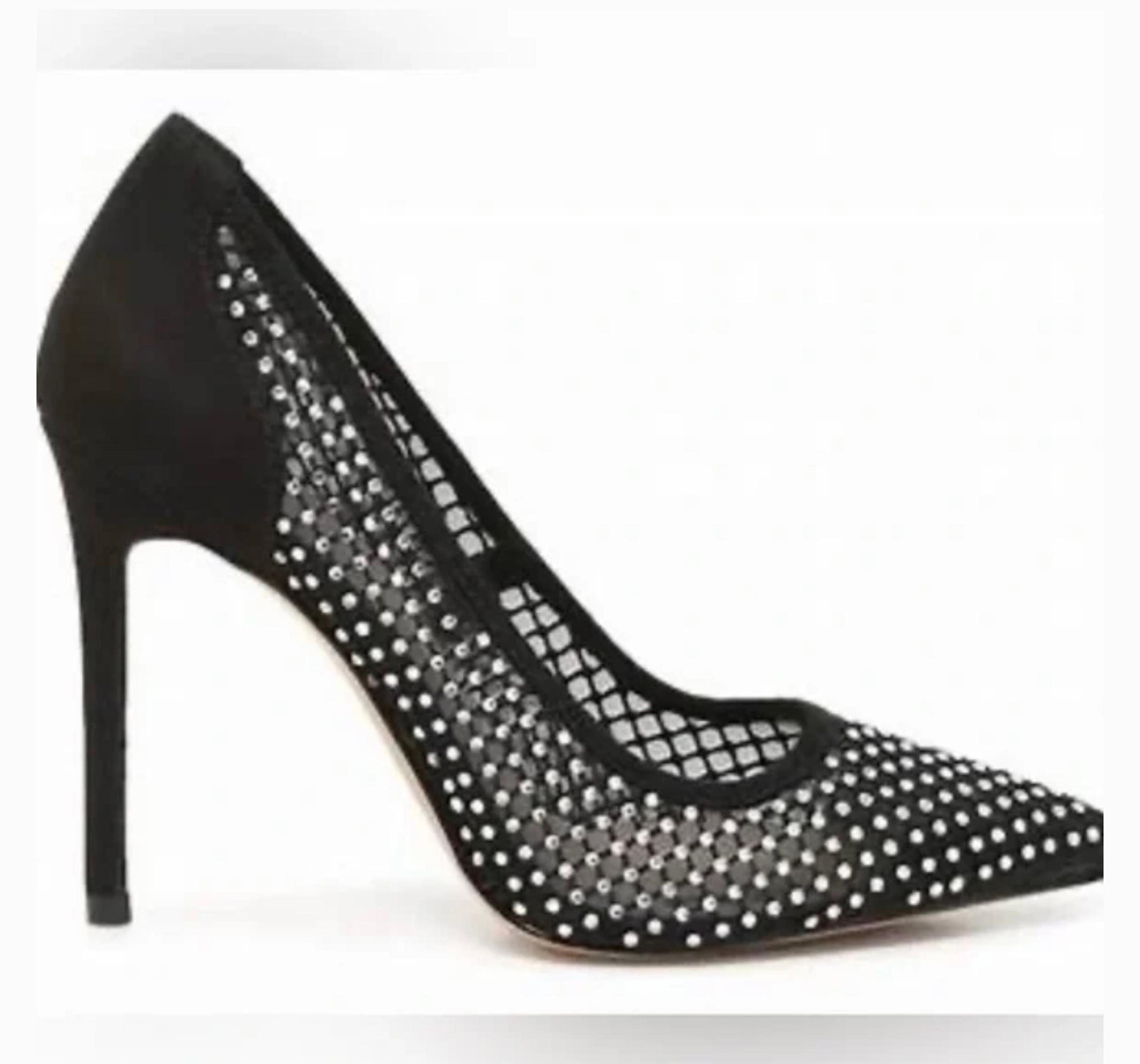 Mix No. 6 Dinna mesh pump, women’s  black with rhinestones