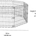 Metal Exercise Pet Play Pen for Dogs, Fence Pen, No Door, Extra Small, 60 x 24