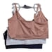 Nautica 3Pk Comfy Active Lounge Athletic Workout Bralettes Bras Plus Size 3X New