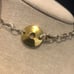 ROBERT LEE MORRIS Two Tone Hammered Sterling Silver Brass Modern Necklace