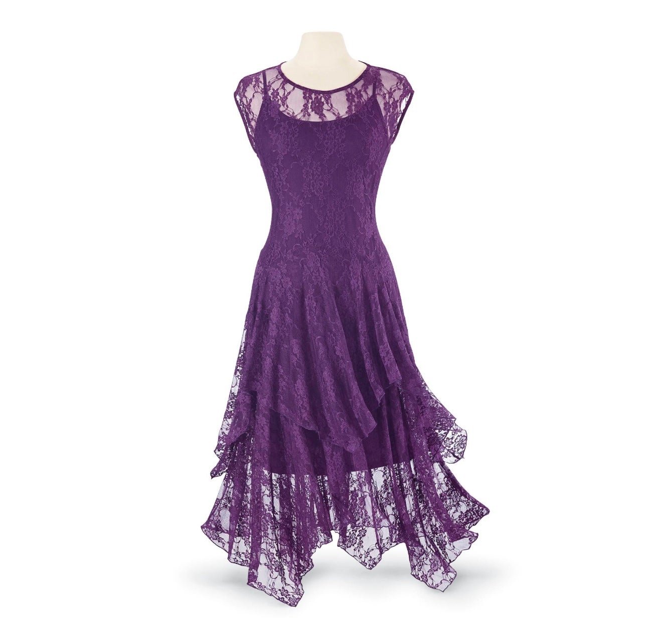 Pyramid Collection Love Story Purple designer Dress & Jacket 2 piece set 3x
