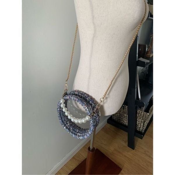 Retro clutch clear crossbody purse