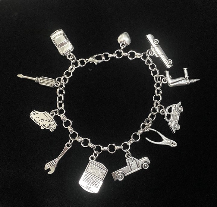 Auto Mechanic Charm Bracelet Technician Service Advisor