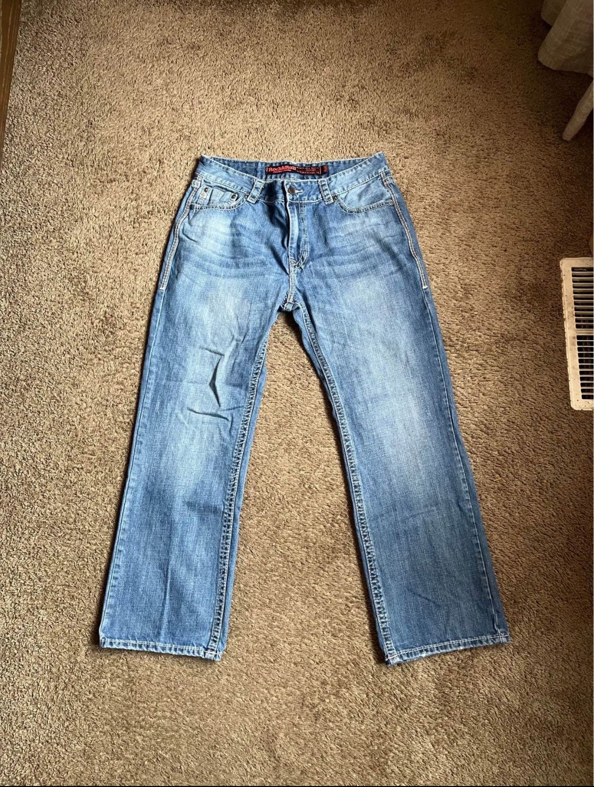 Rock&roll relaxed straight leg jeans 36x32