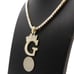 Initial G Pendant 18 1 Row Tennis Chain