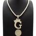 Initial G Pendant 18 1 Row Tennis Chain