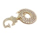 Initial G Pendant 18 1 Row Tennis Chain