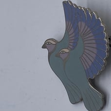 Vintage Laurel Burch Hummingbirds Brooch Enamel Pin