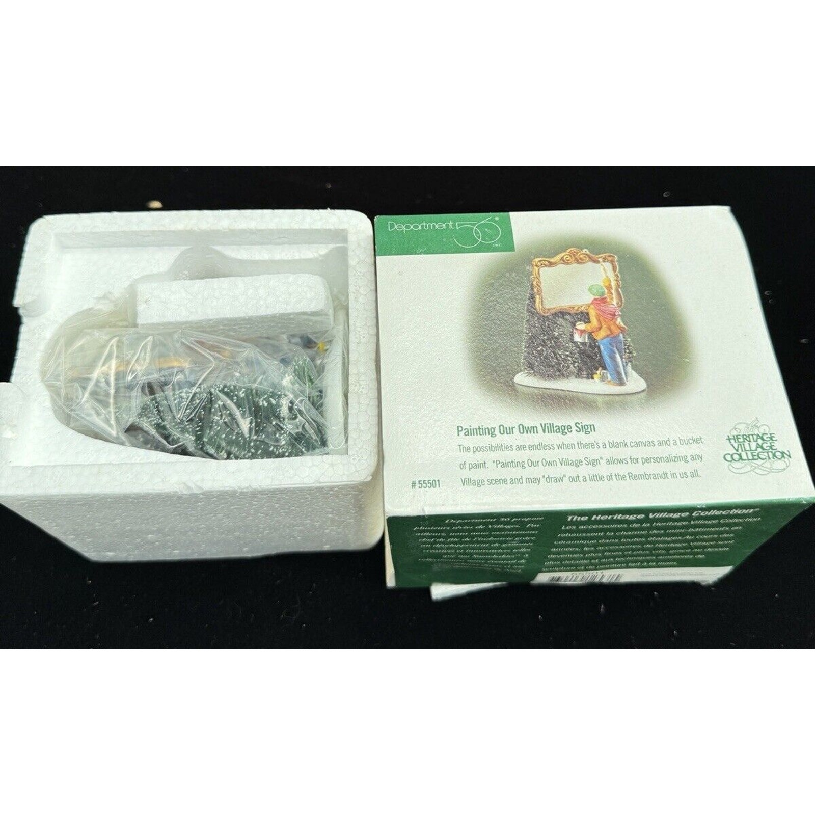 Dept 56 Dickens Village Painting Our Own Village Sign Brand New In The Box!
