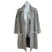 Cyrus Knits Houndstooth Black and White Fuzzy Long Sweater Coat Jacket Large