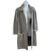 Cyrus Knits Houndstooth Black and White Fuzzy Long Sweater Coat Jacket Large