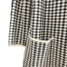 Cyrus Knits Houndstooth Black and White Fuzzy Long Sweater Coat Jacket Large