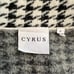Cyrus Knits Houndstooth Black and White Fuzzy Long Sweater Coat Jacket Large