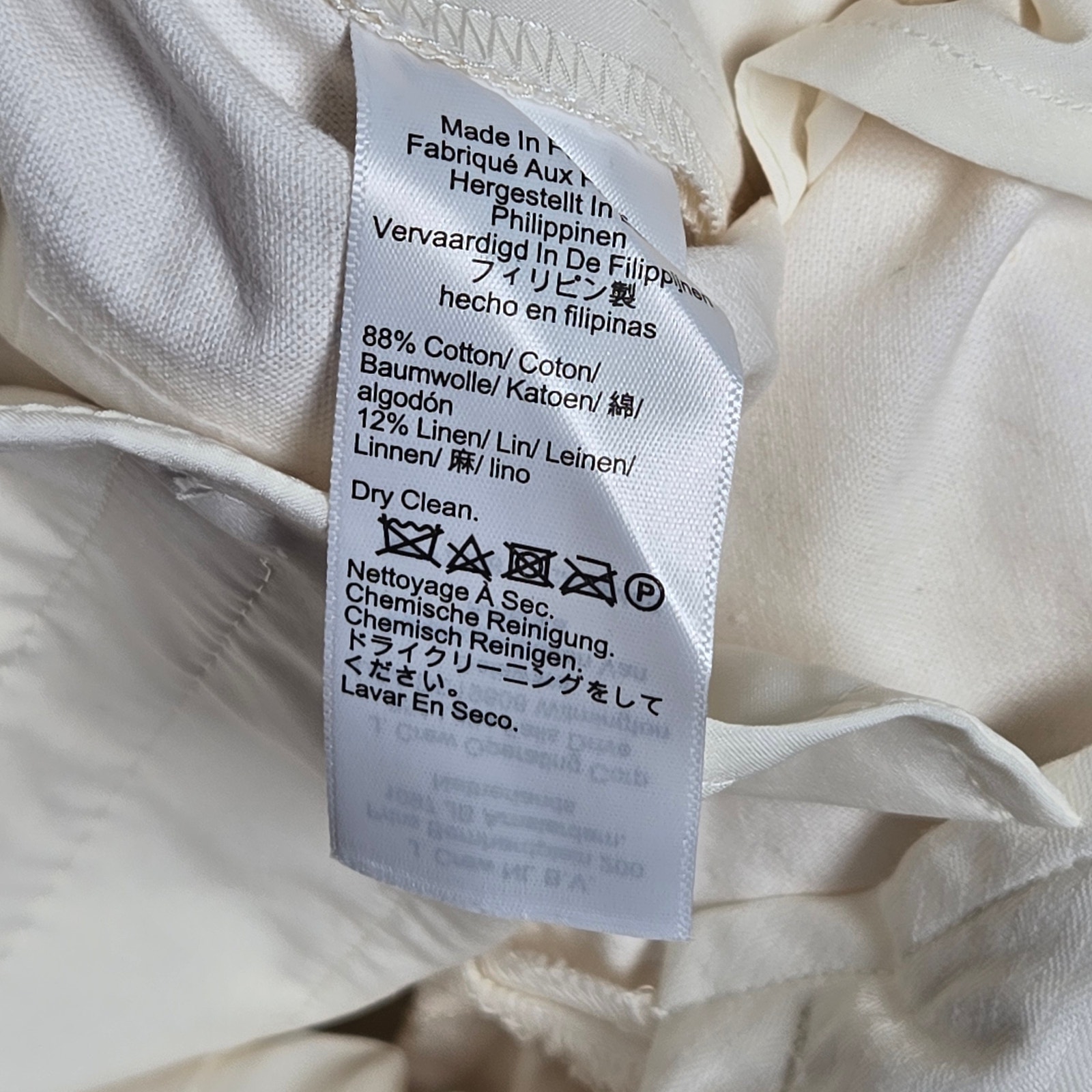 J. Crew Full-length wide-leg trouser in cotton blend Ivory 4