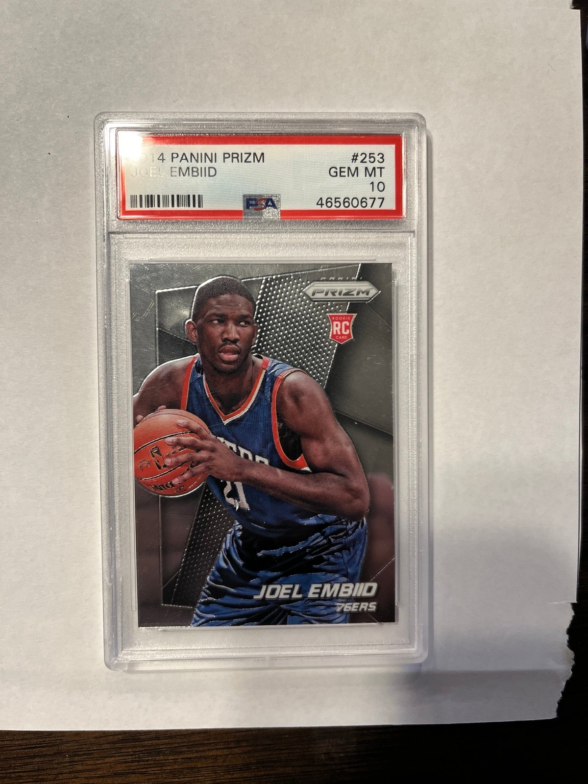 2014 Prizm Joel Embiid RC PSA 10