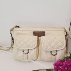 CHAPS KAYLAN Cream Clutch Wristlet