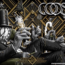 GOOSE | NYE Moody Theater Austin TX | MIRROR GOLD FOIL POSTER Darin Shock LE/10