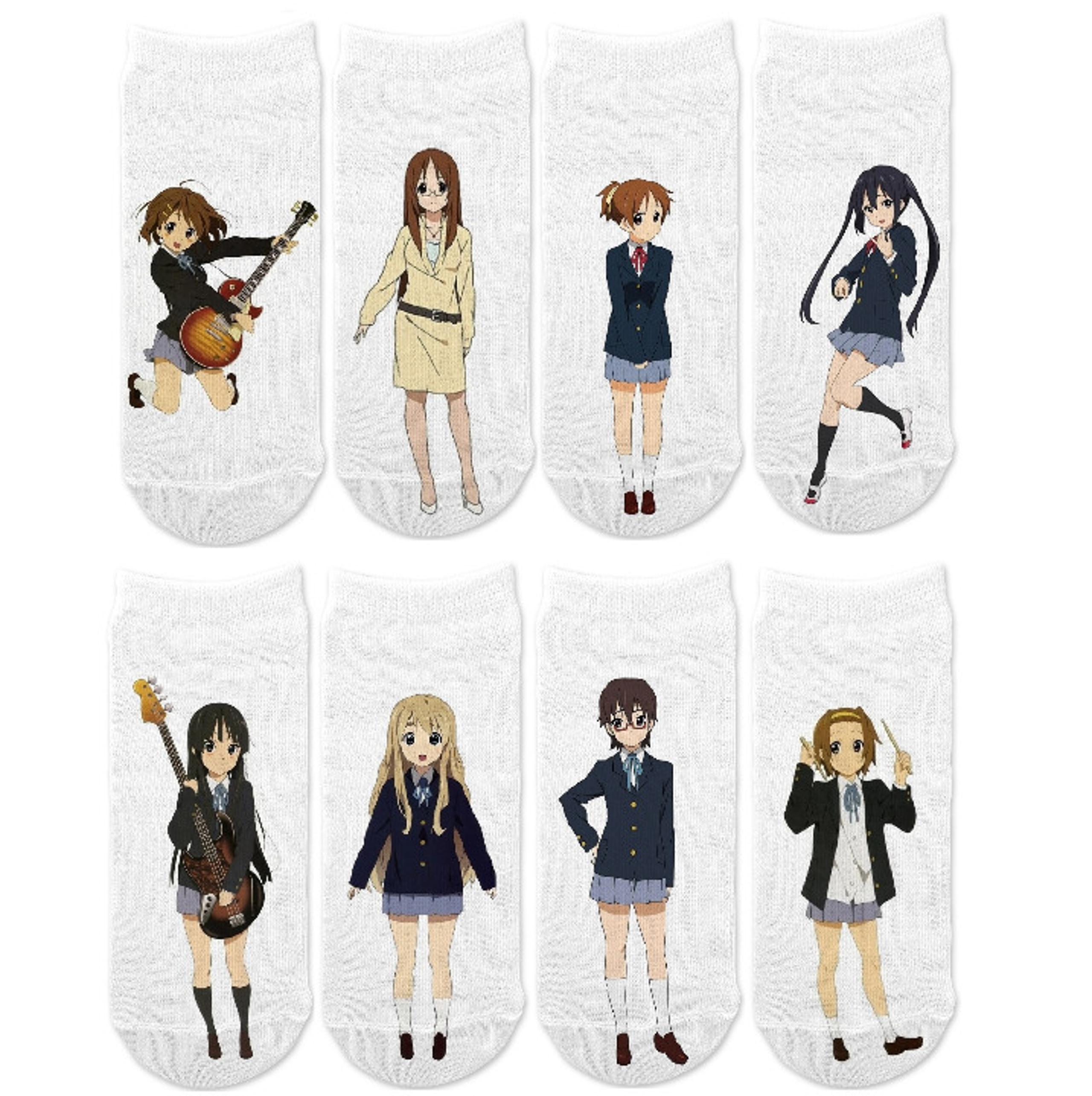 8 K-On After School Tea Time No-Match Ankle Socks No-Show Anime Manga Cosplay